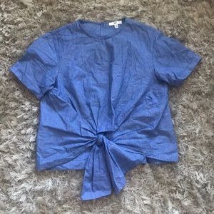 BP tie front cropped top